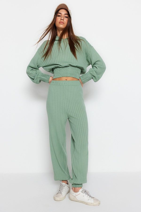 Trendyol Trendyol Mint Hoodie, Knitwear Bottoms and Tops Set