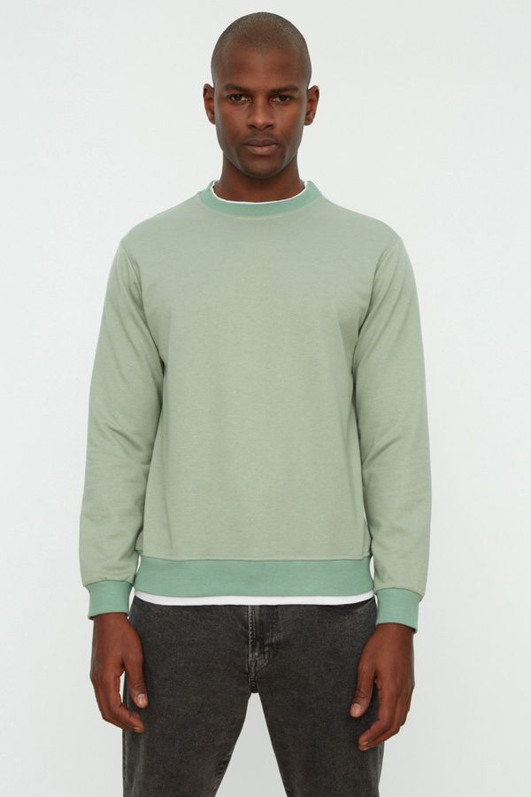 Trendyol Trendyol Mint Men's Basic Regular/Normal Fit Sweatshirt
