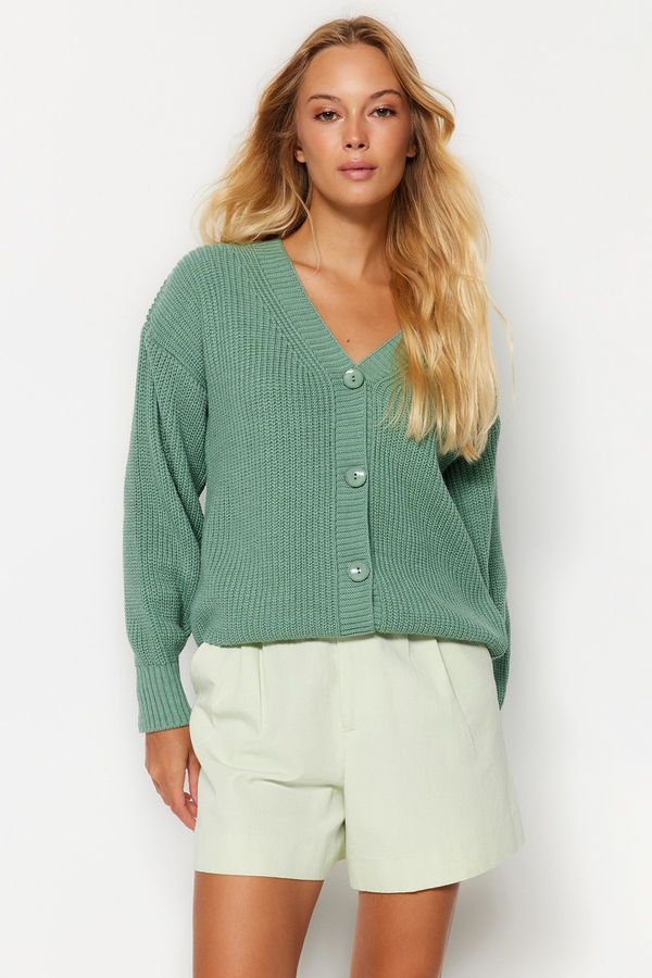 Trendyol Trendyol Mint Osnovna pletenina Cardigan