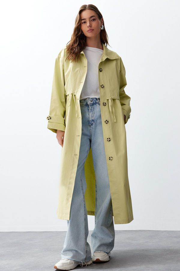 Trendyol Trendyol Mint Oversize Wide Cut Long Trench Coat