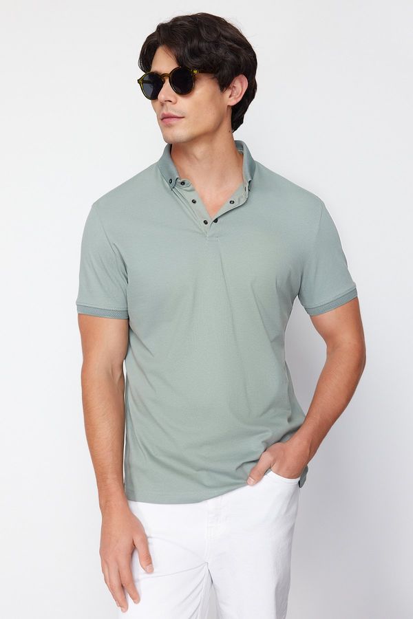 Trendyol Trendyol Mint Regular/Normal Fit Polo Neck T-shirt