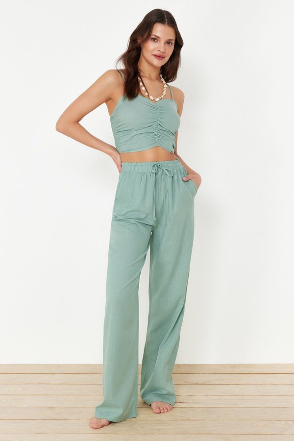 Trendyol Trendyol Mint Woven Blouse Trousers Set