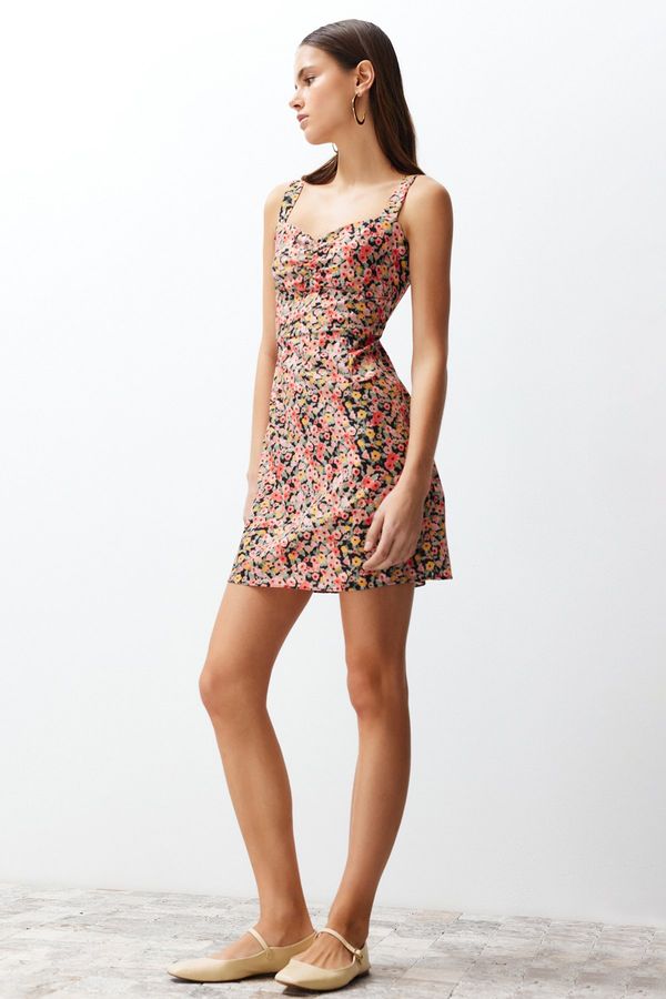 Trendyol Trendyol Multi Color Floral Pattern A-Line Woven Mini Dress