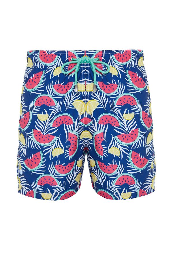 Trendyol Trendyol Multi Color Standard Size Watermelon Print Swim Shorts