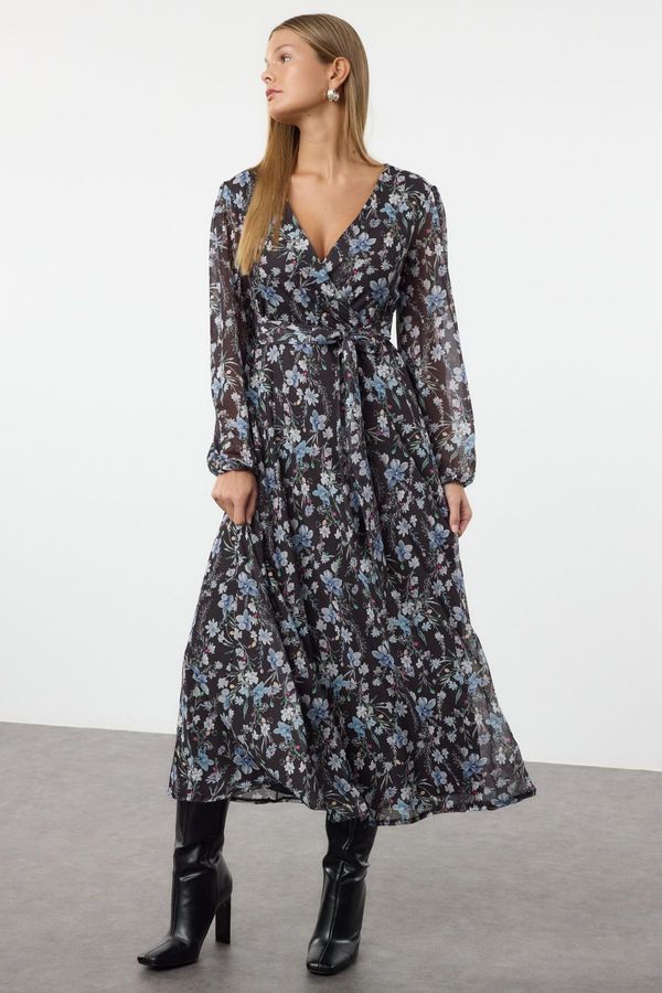 Trendyol Trendyol Multicolored Floral Maxi Knit Dress