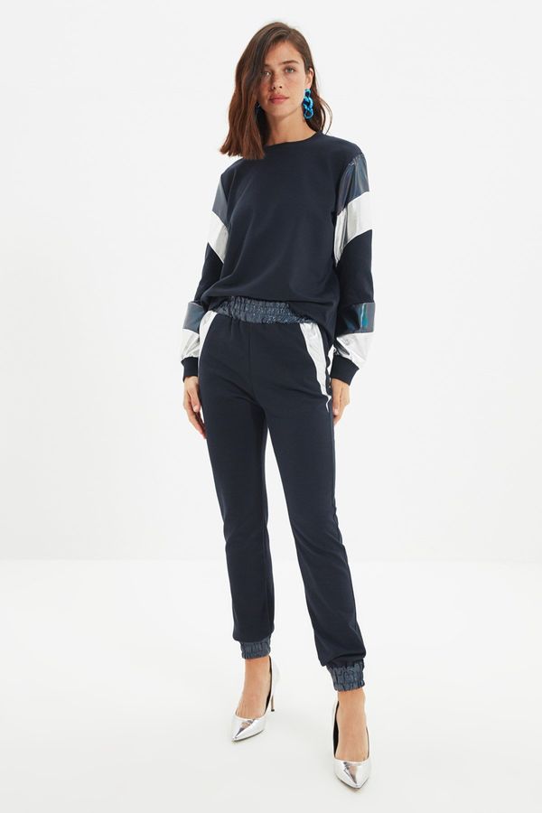 Trendyol Trendyol Navy Blue Basic Jogger pletene trenirke