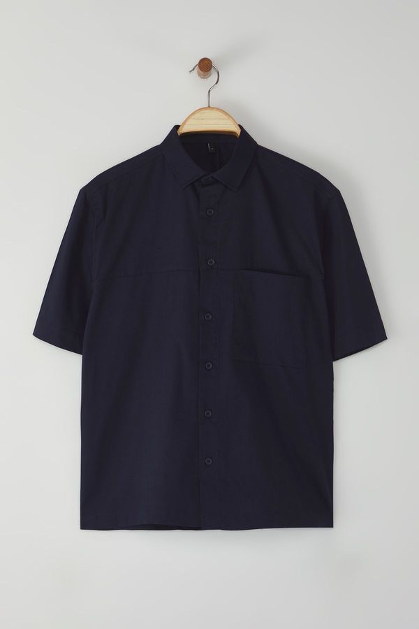 Trendyol Trendyol Navy Blue Boxy Shirt