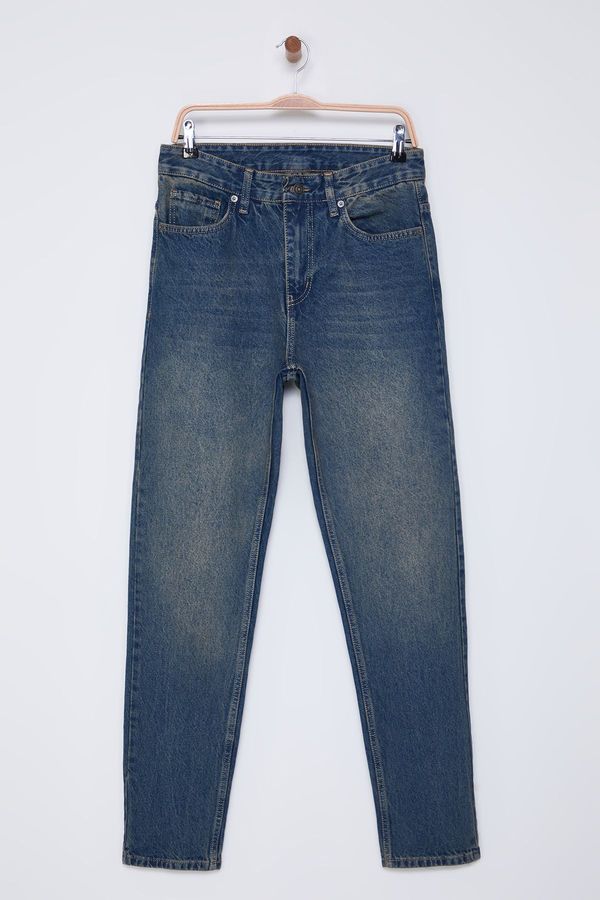 Trendyol Trendyol Navy Blue Essential Distressed Wash Jeans