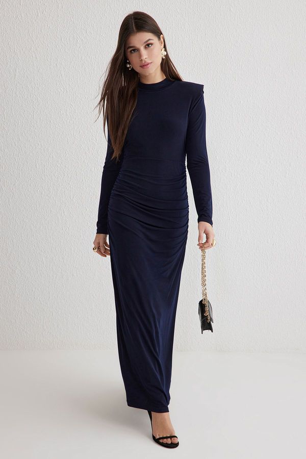 Trendyol Trendyol Navy Blue Fitted Knitted Dress