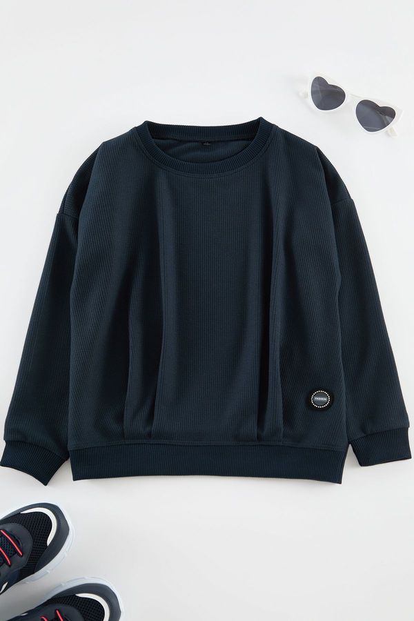 Trendyol Trendyol Navy Blue Girl's Knitted Sweater