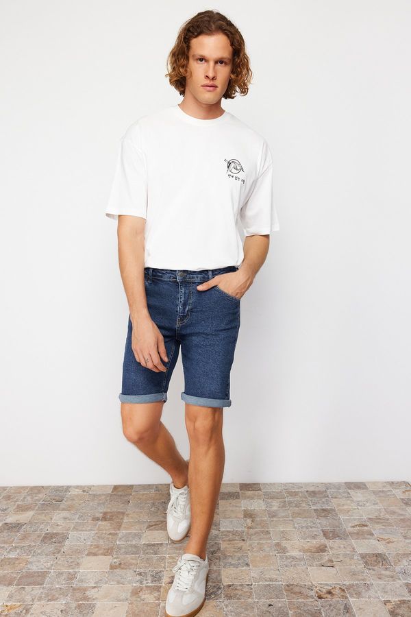 Trendyol Trendyol Navy Blue Slim Fit Denim Jeans Shorts