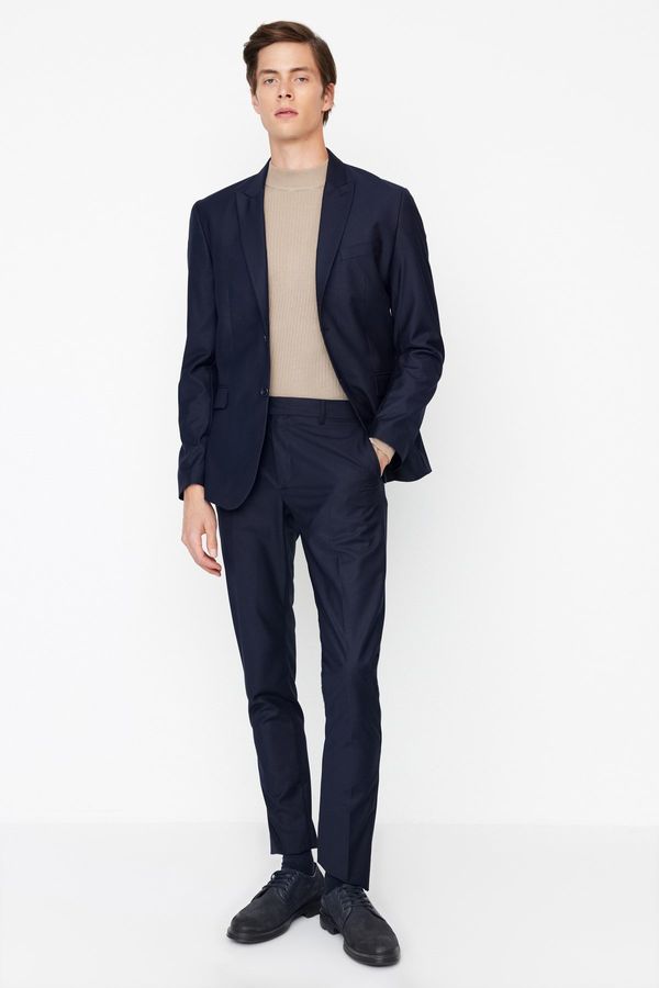 Trendyol Trendyol Navy Blue Slim Fit Trousers