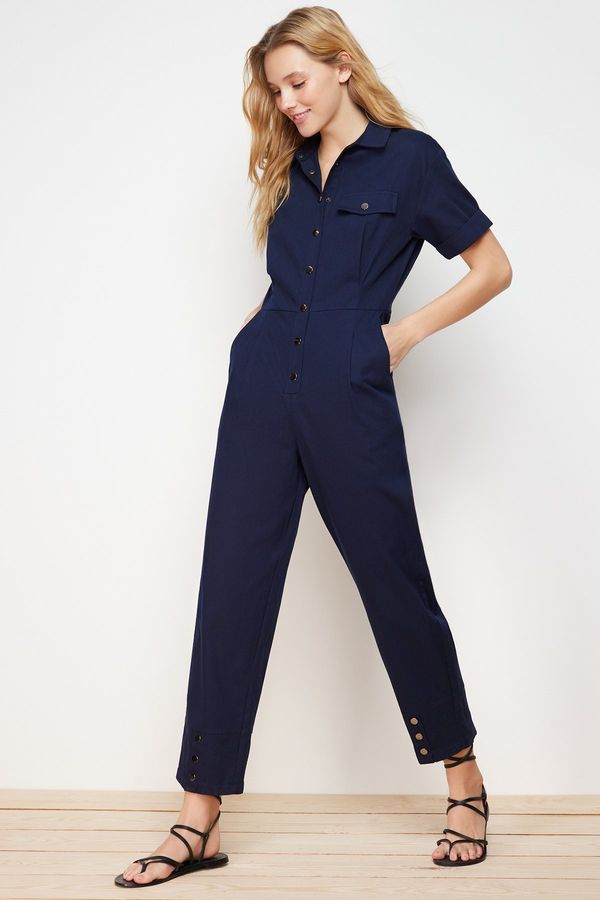 Trendyol Trendyol Navy Blue Woven Overalls