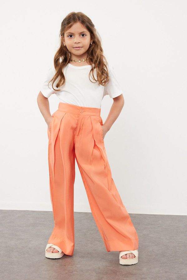 Trendyol Trendyol Orange Girl Wide Leg Woven Trousers