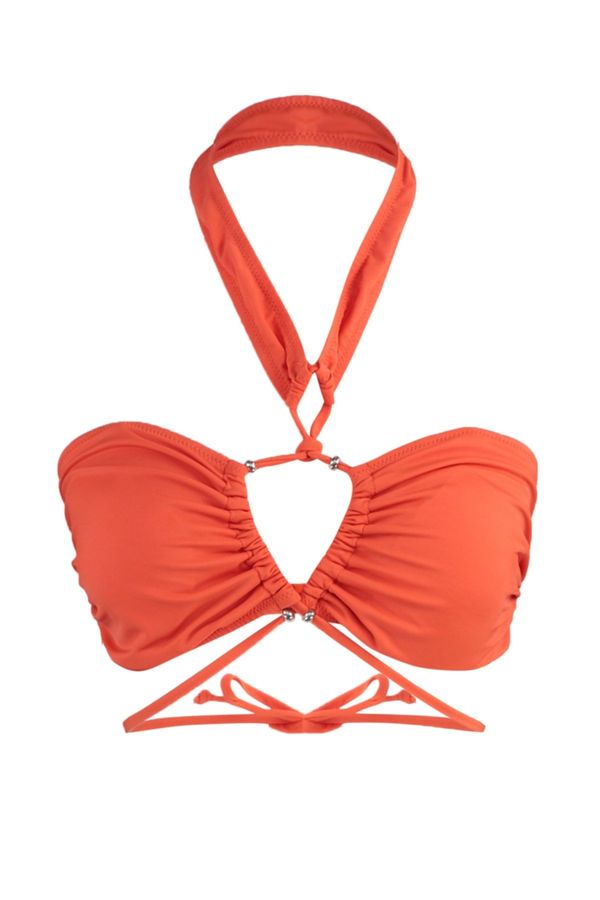 Trendyol Trendyol Orange Strapless tunel Bikini Top