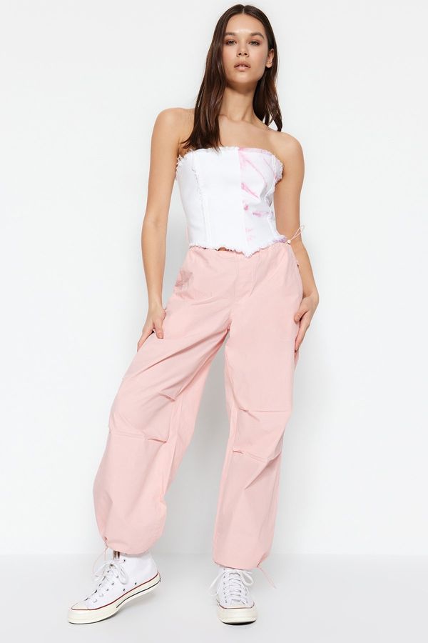Trendyol Trendyol Pink pižame Normalni pas Padalske hlače