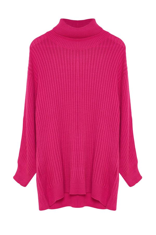 Trendyol Trendyol Pink Ribbed Basic Knitwear Sweater