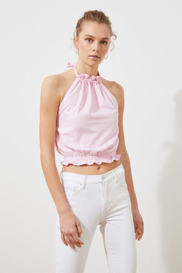 Trendyol Trendyol Pink Ruffle Blouse