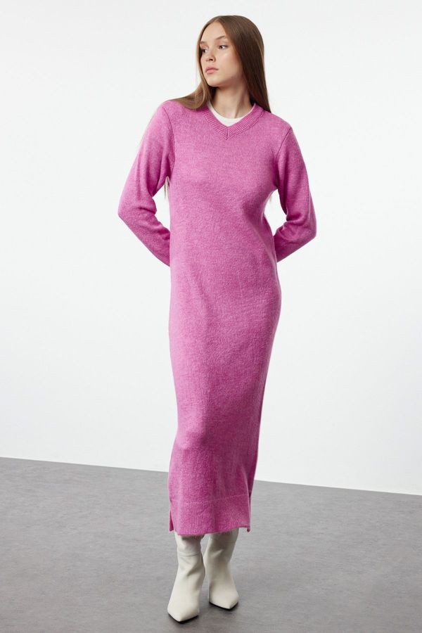 Trendyol Trendyol Pink Soft Textured Knitwear Dress