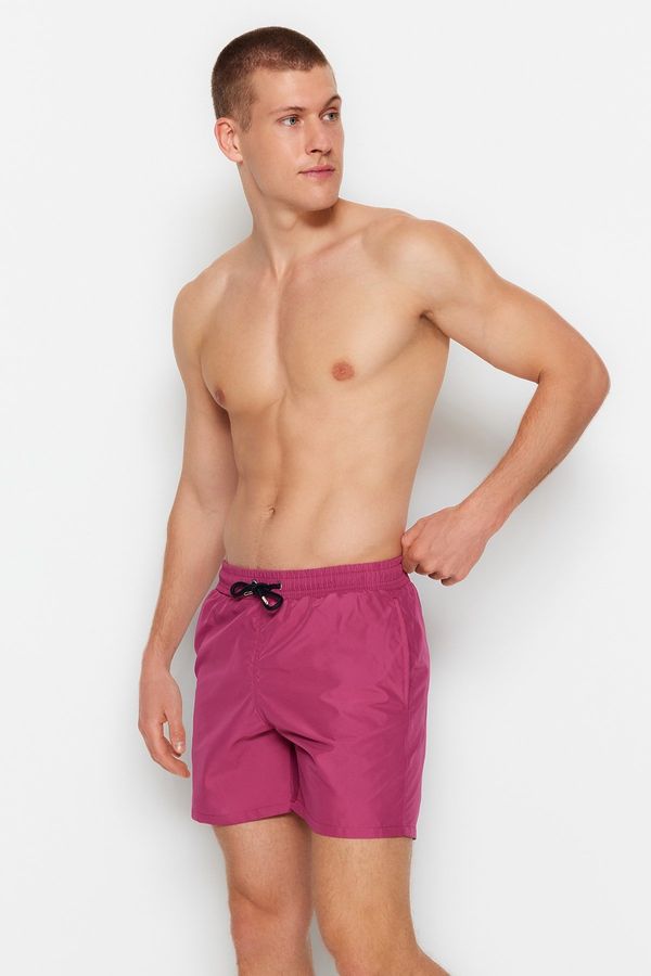 Trendyol Trendyol Plum Men's Basic Standard Length Swimwear with Marine Shorts