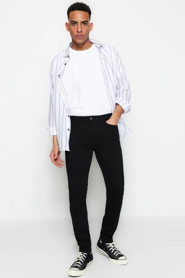 Trendyol Trendyol Premium Black Stretch Fabric Skinny Fit Slim Fit Jeans Trousers