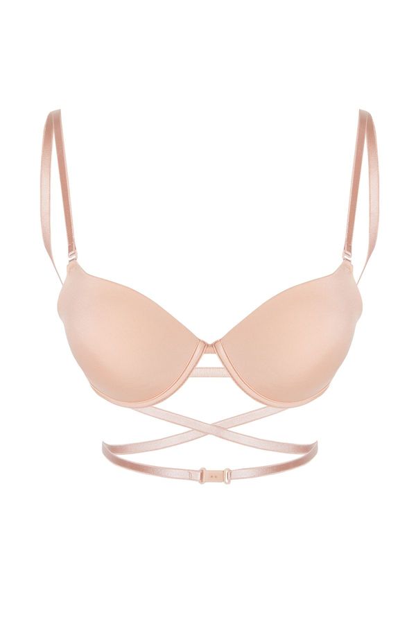 Trendyol Trendyol Premium Skin Polyamide Covered Low-cut Knitted Bra with 4 Different Usage Rope Straps