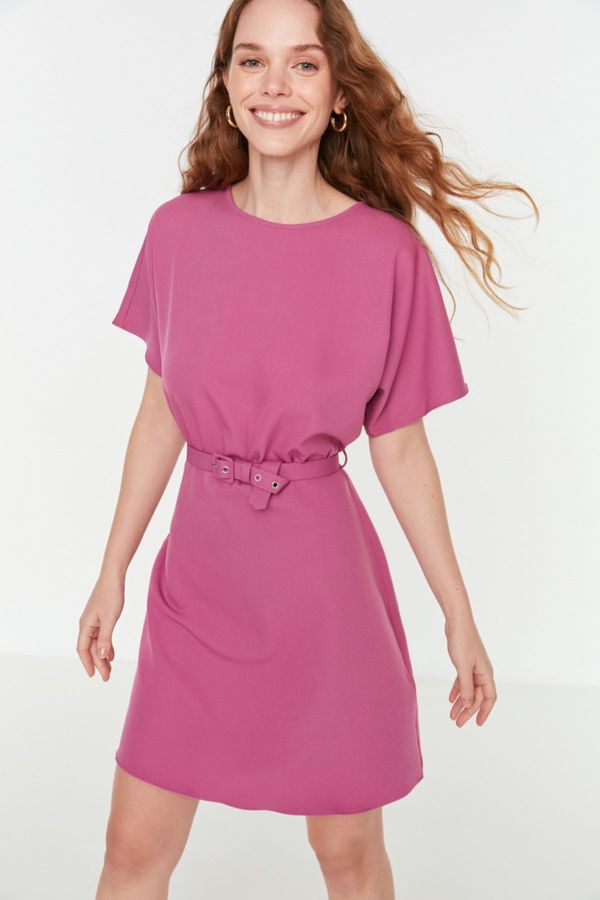 Trendyol Trendyol Purple Belted Mini Woven Dress