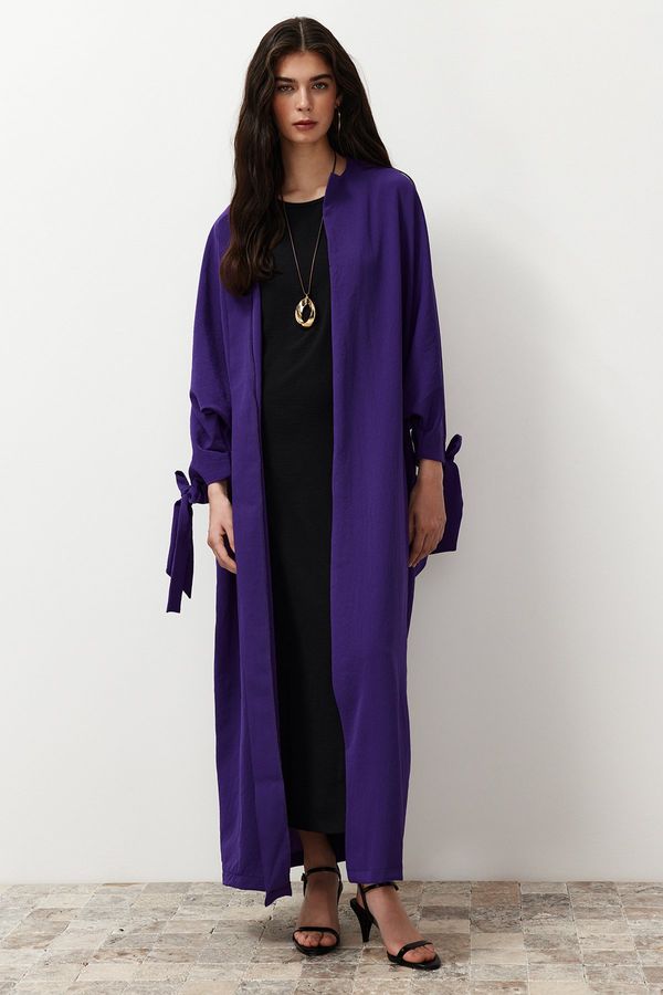 Trendyol Trendyol Purple Comfortable Fit Woven Aerobin Long Cap & Ferace & Abaya