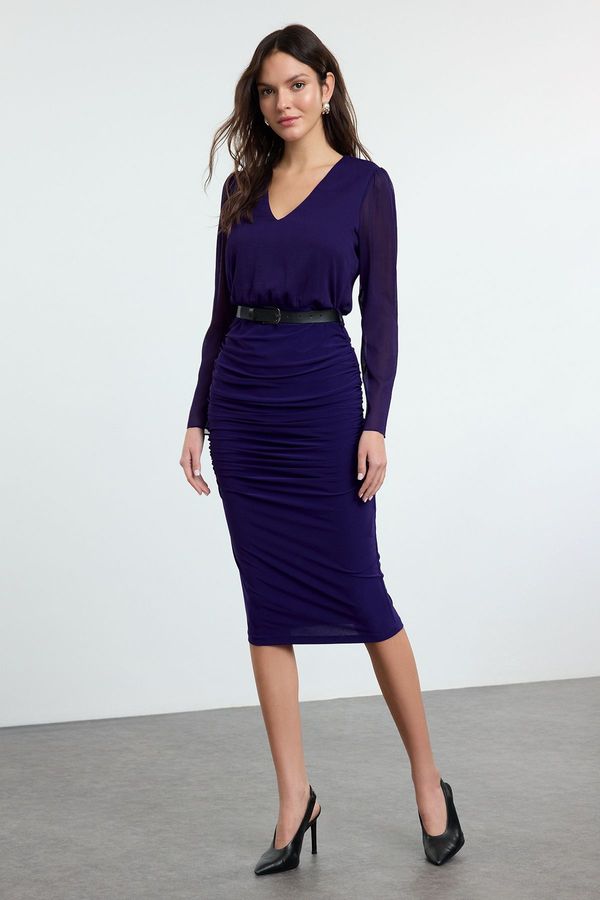 Trendyol Trendyol Purple Plain Woven Dress