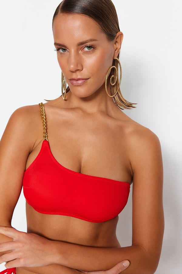 Trendyol Trendyol rdeča dodatna oprema z eno ramensko verigo Bikini Top
