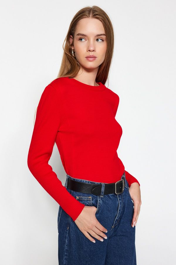 Trendyol Trendyol Red Basic pulover za pletenine