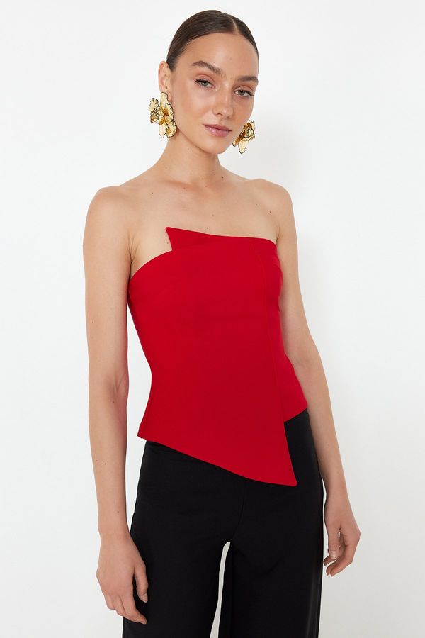 Trendyol Trendyol Red Body-Sitting Woven Bustier