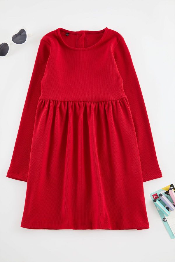 Trendyol Trendyol Red Regular Plain Knitted Dress