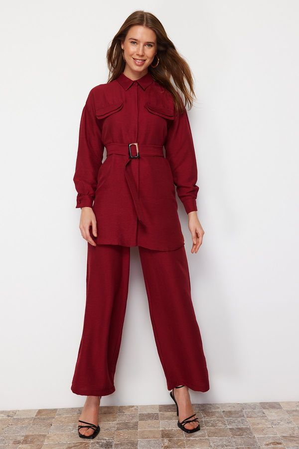 Trendyol Trendyol Red Woven Two-Piece Set