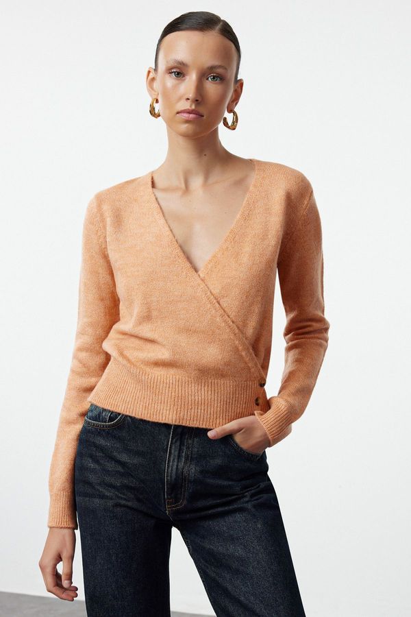 Trendyol Trendyol Salmon Soft Textured Basic Knitwear Cardigan