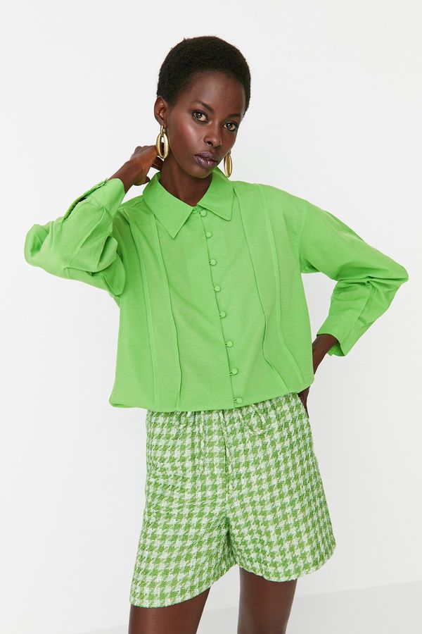Trendyol Trendyol Shirt - Green - Regular fit