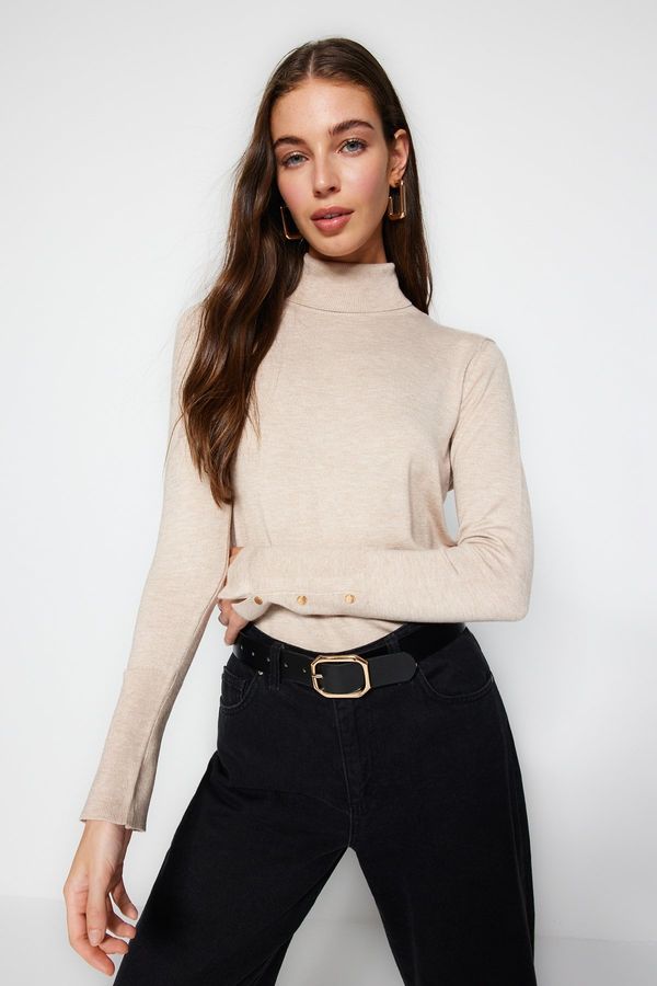 Trendyol Trendyol Stone Crop Premium Yarn / Special Yarn Basic Knitwear Sweater