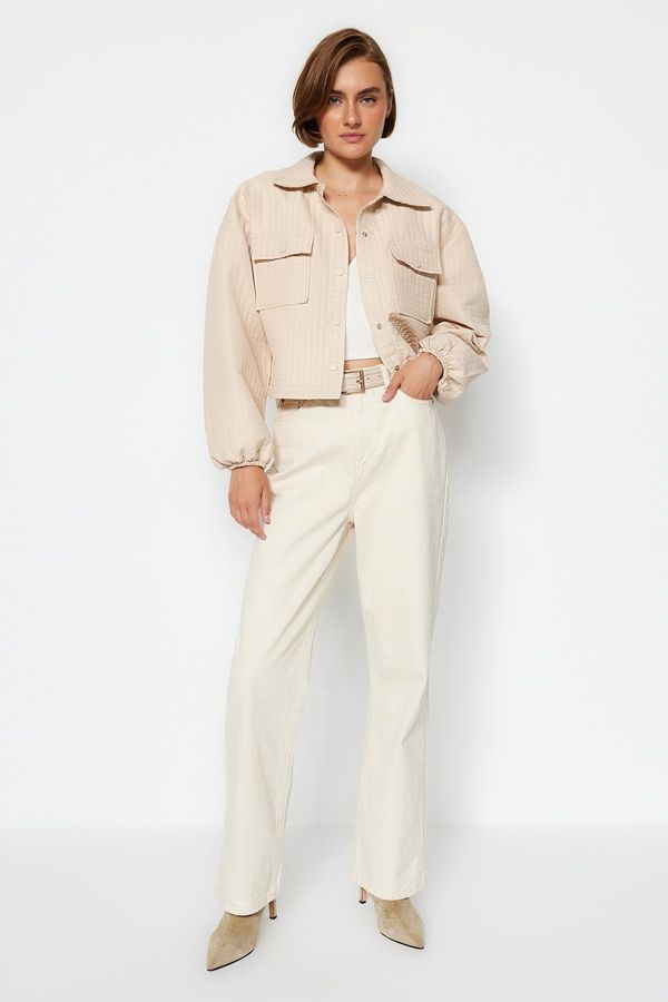 Trendyol Trendyol Stone dvojni žepni pridelek tkana jakna