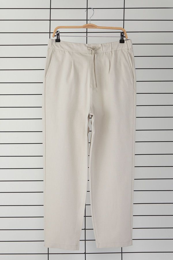 Trendyol Trendyol Stone Tapered Skinny Premium Textured Fabric Trousers