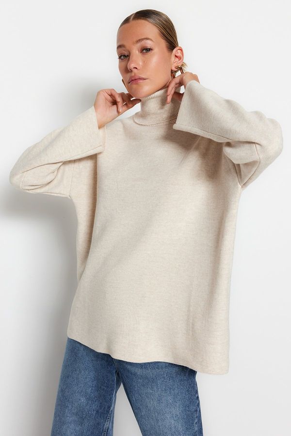 Trendyol Trendyol Stone Wide Pattern Basic Knitwear Sweater