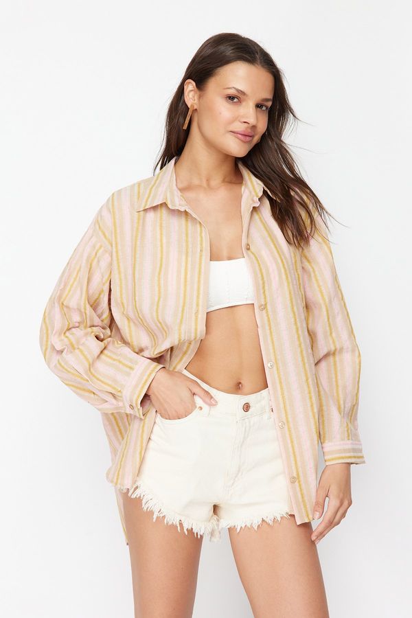 Trendyol Trendyol Striped Textured Shirt