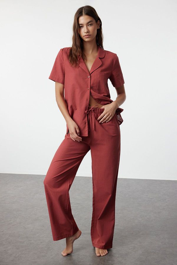 Trendyol Trendyol Tile 100% Cotton Woven Pajama Set