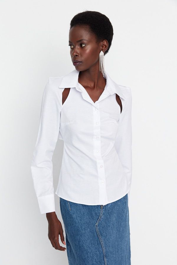 Trendyol Trendyol White Detailed Shirt