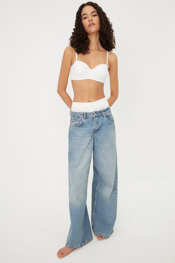 Trendyol Trendyol White-Skin 2-Pack Unpadded Whole Cup Balcony Knitted Bra