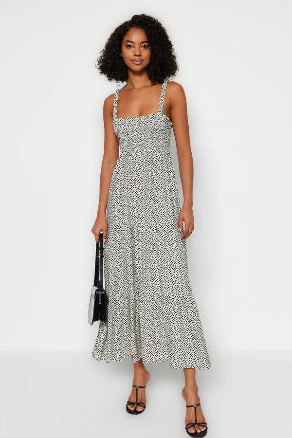 Trendyol Trendyol White Strappy Woven Midi Dress