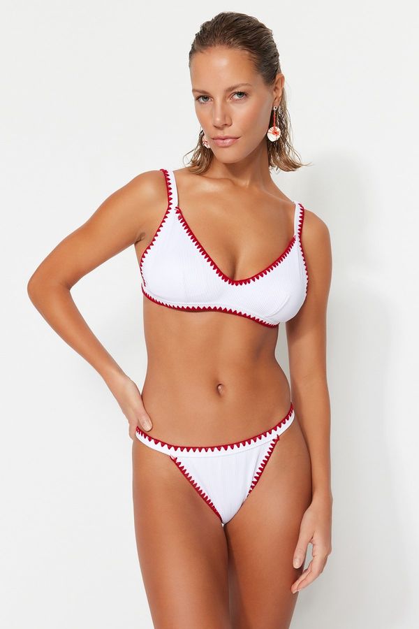 Trendyol Trendyol White Stripe Detailed Bikini Bottoms