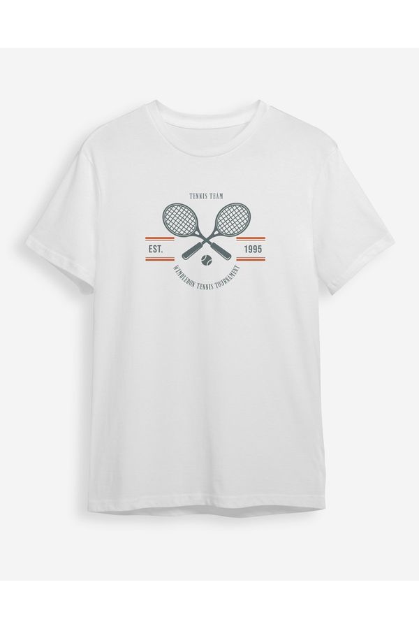 Trendyol Trendyol White Tennis Themed Regular/Normal Cut T-shirt