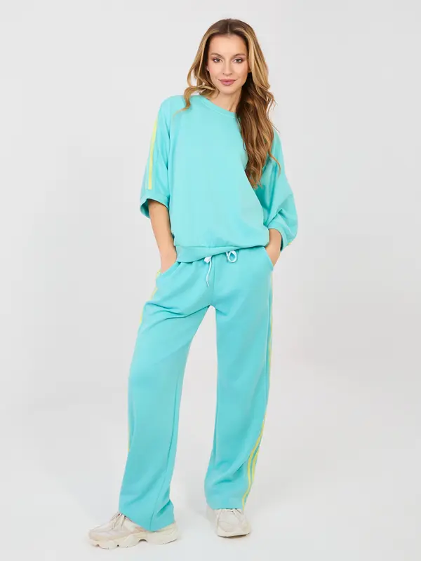 RUE PARIS Trenirka v barvi mete iz mehkega materiala