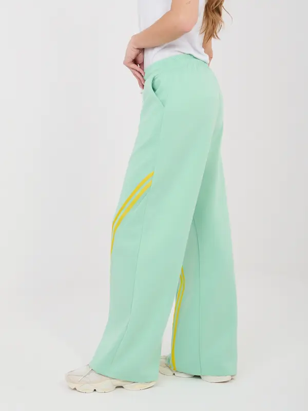 RUE PARIS Trenirke v barvi mete s črtami