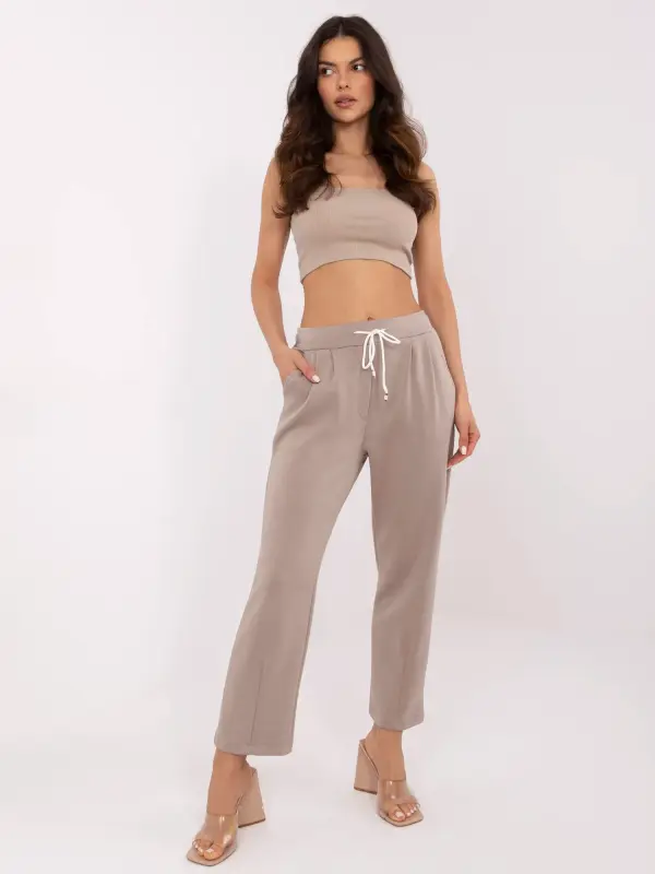 Italy Moda Trousers-DHJ-SP-20523.66P-dark beige